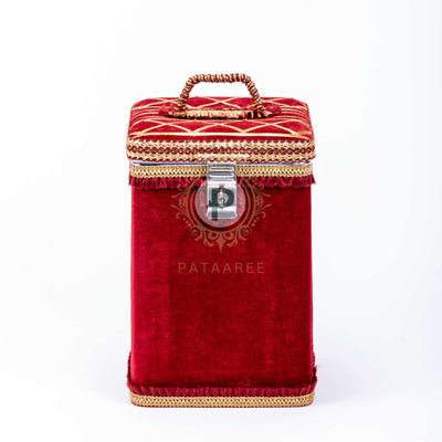 Maroon Velvet Bhaji Box