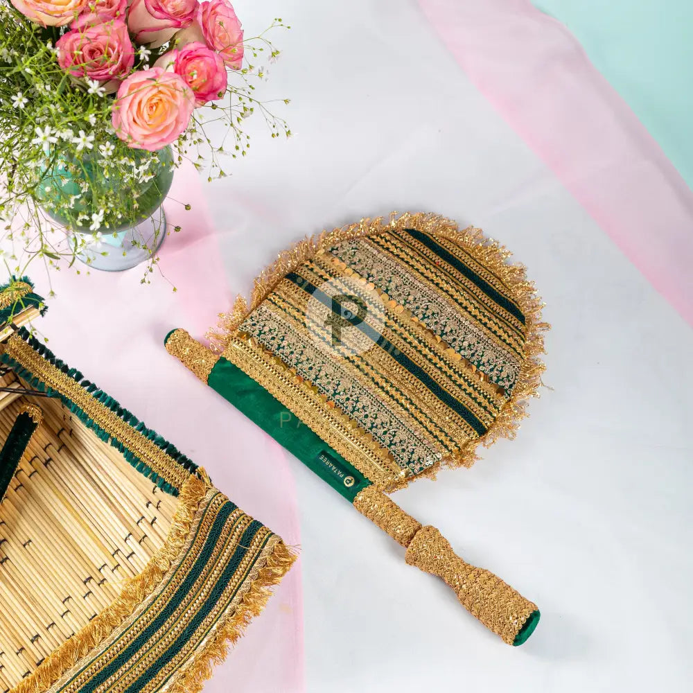 Green & Gold Satrangi Pakhi – Pataaree Studios Pvt Ltd