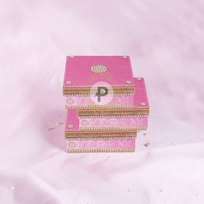 Zehra Pastel Pink Mithai Box (1kg) Set of 3 Mithai Box