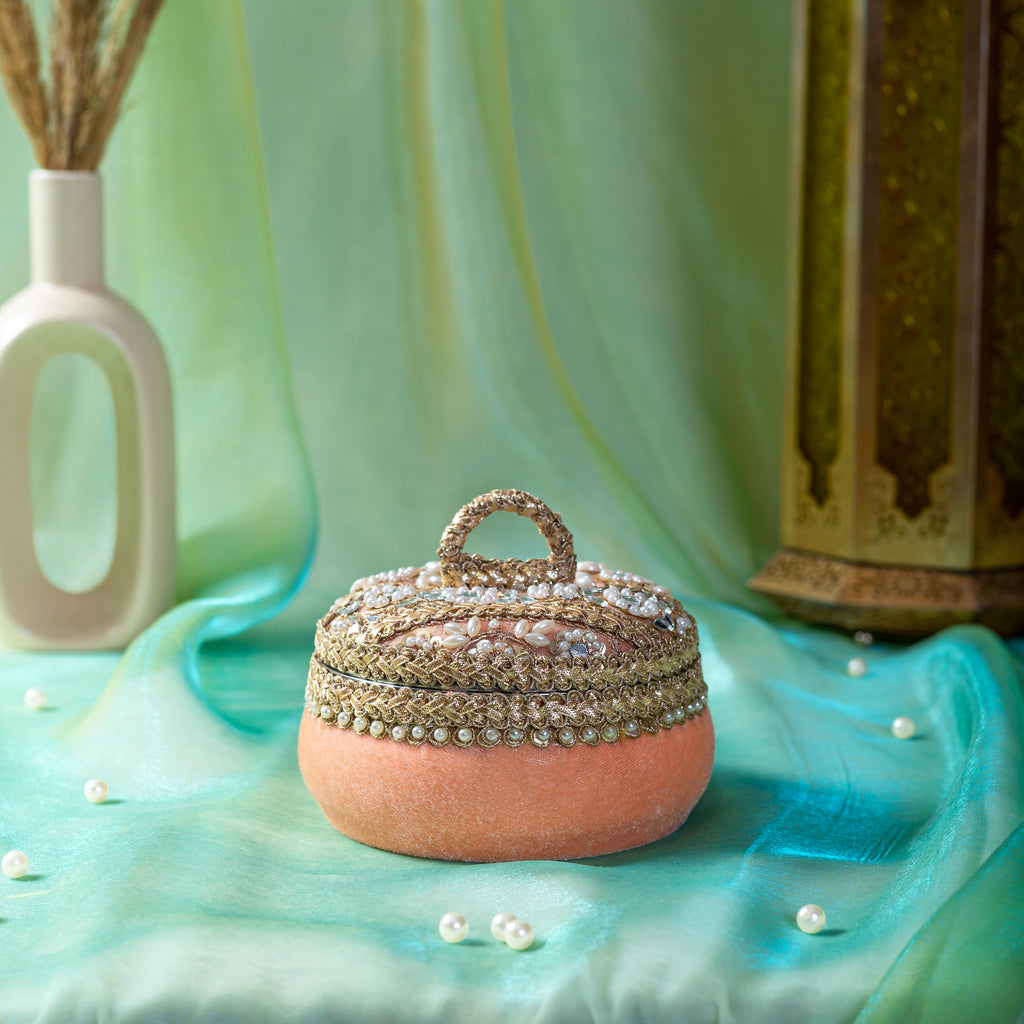 Zehra Peach Ladoo Box – Small Ladoo Box