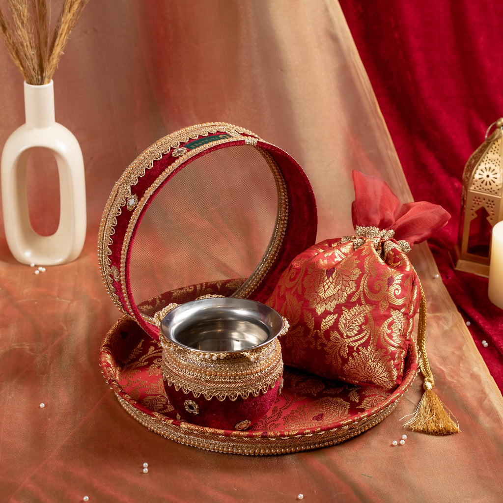 Brocade Karwa Chauth Set