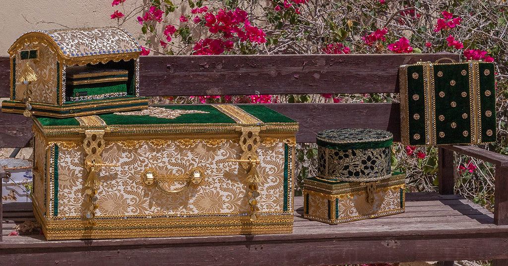 Handcrafted Treasure Box Wedding Trunk Trousseau Gift Box 