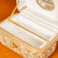 Zehra Ivory Velvet Makeup Vanity Box