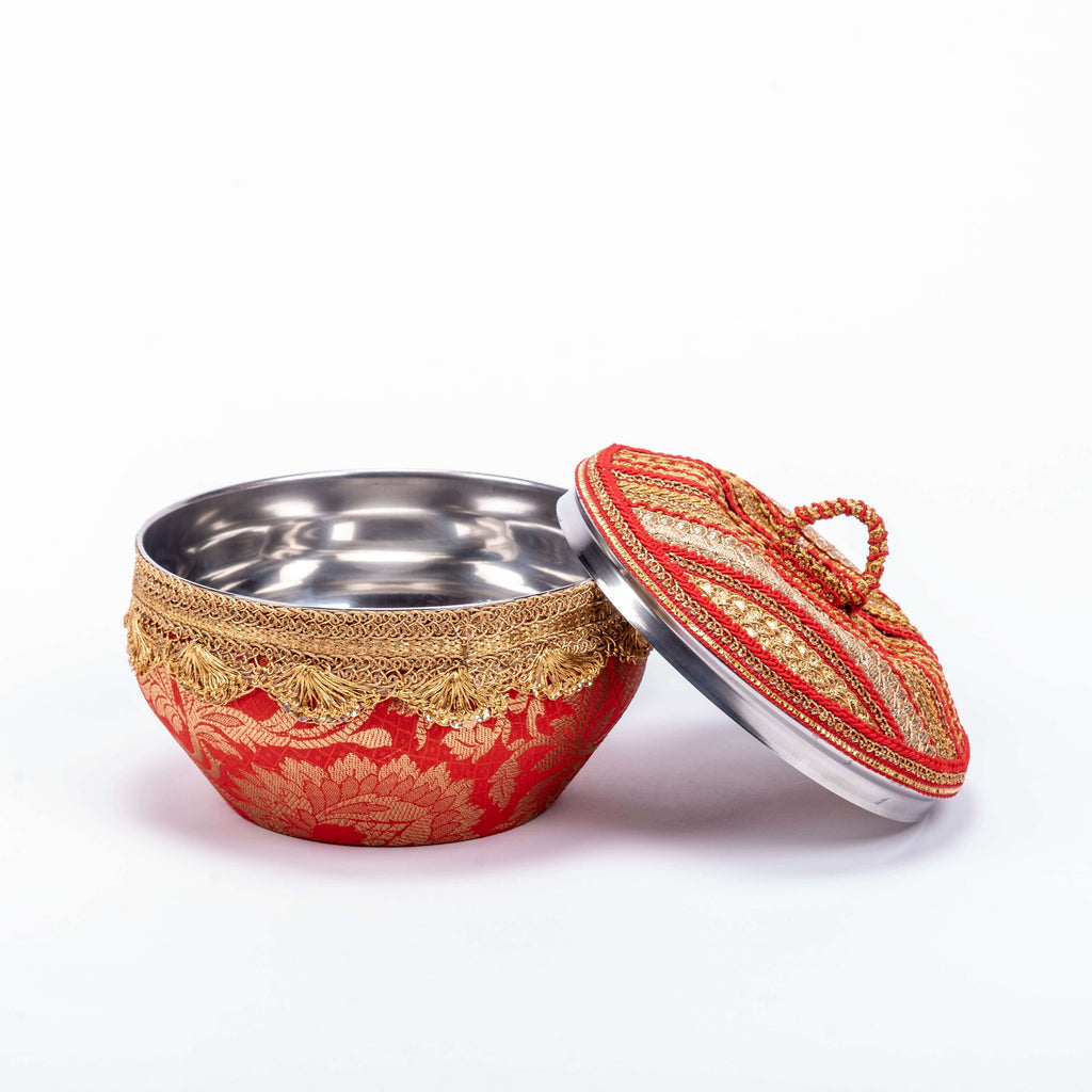 Red Satrangi Ladoo Box