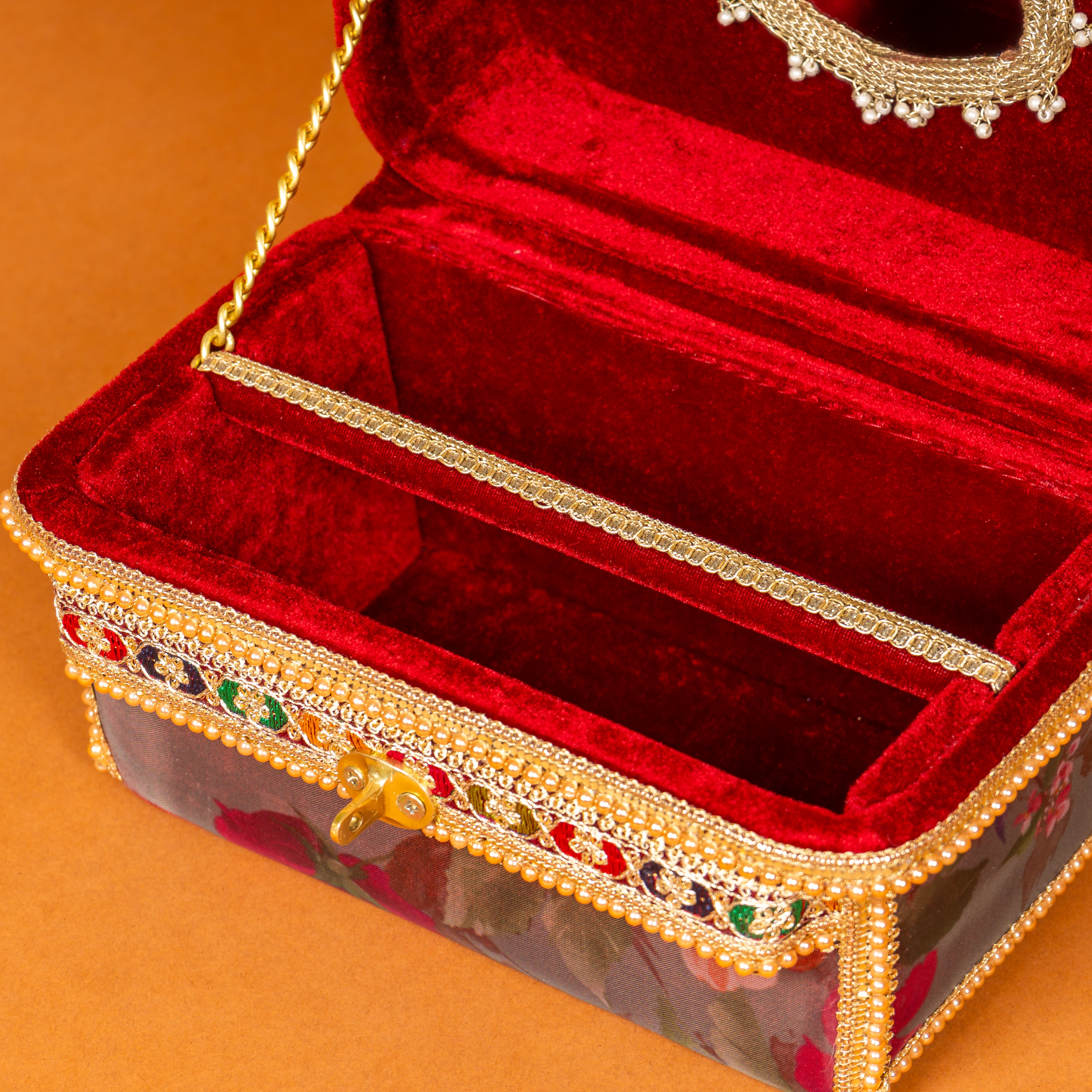 Surkh Bridal Trousseau Vanity Box – perfect for shagun rituals and wedding gifting