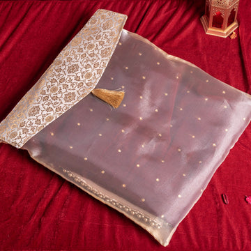 Suit/Saree Cover Ivory Gold