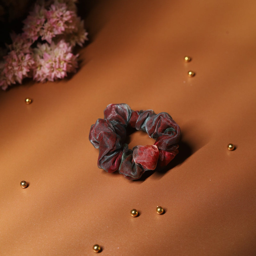 Surkh Floral Scrunchie Scrunchies