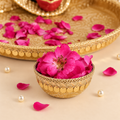 Sunheri karwa chauth essentials full display NRI Indian festival Pataaree artisan