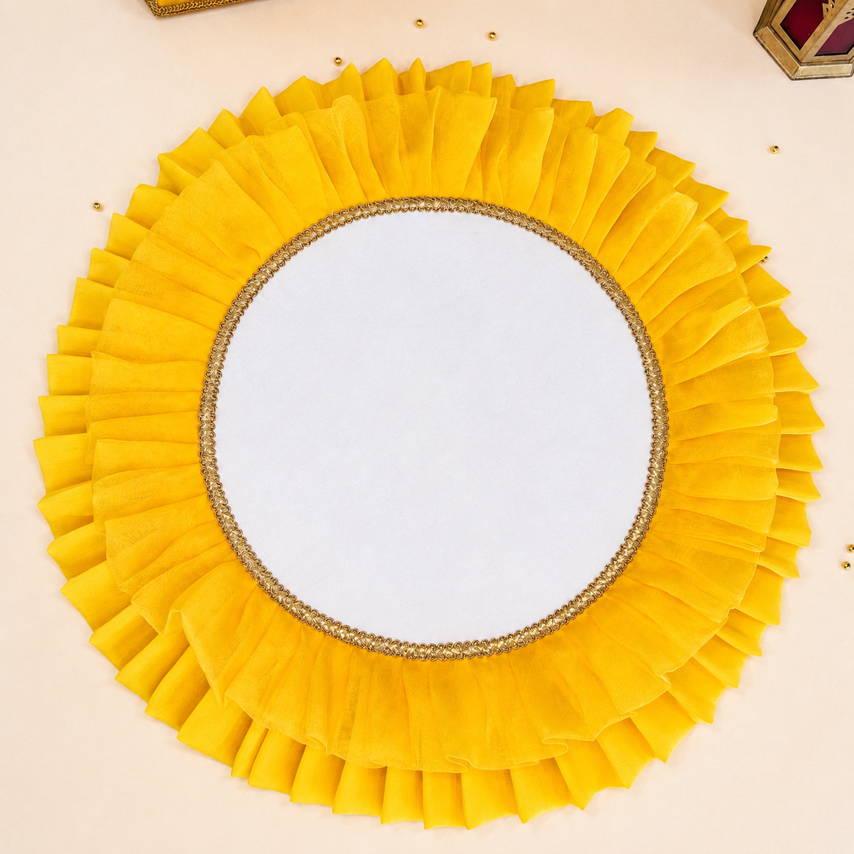Yellow Brocade Haldi Ceremony Set