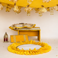 Yellow Brocade Haldi Heirloom Set