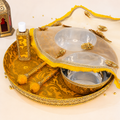 Yellow Brocade Haldi Ritual Set