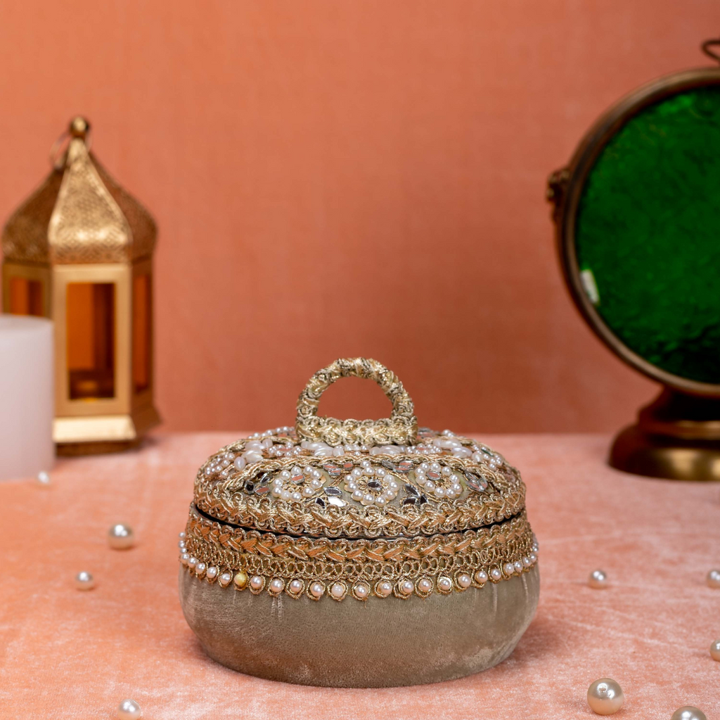 Zehra Sage Green Ladoo Box – Small Ladoo Box