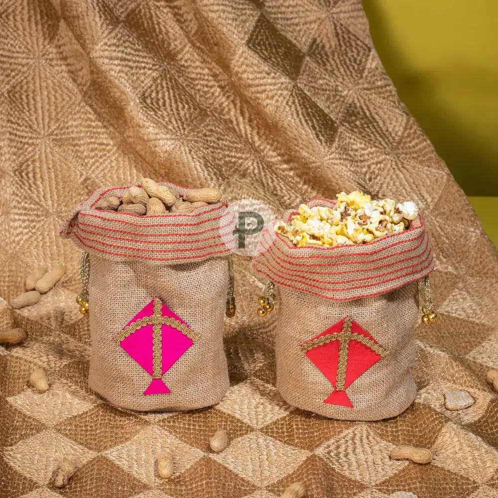 Bagh Phulkari Big Truck with 2 Jute Potlis Truck with Potli