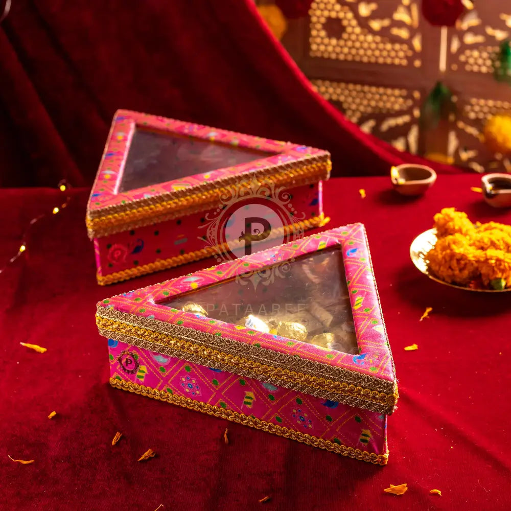 Bandhej Triangle Mithai Box Mithai Box