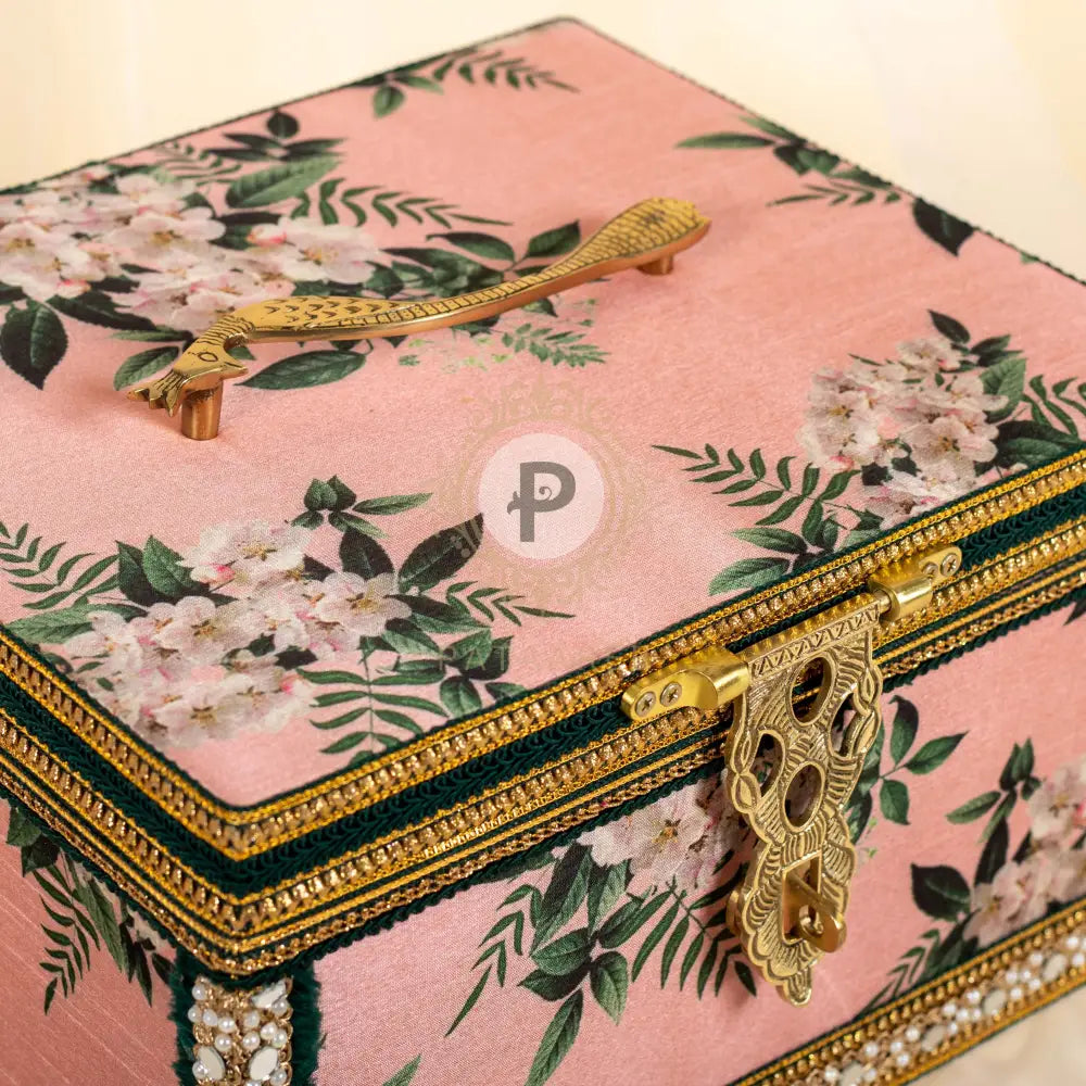Blush Pink and Emerald Makeup Vanity Makeup Vanity
