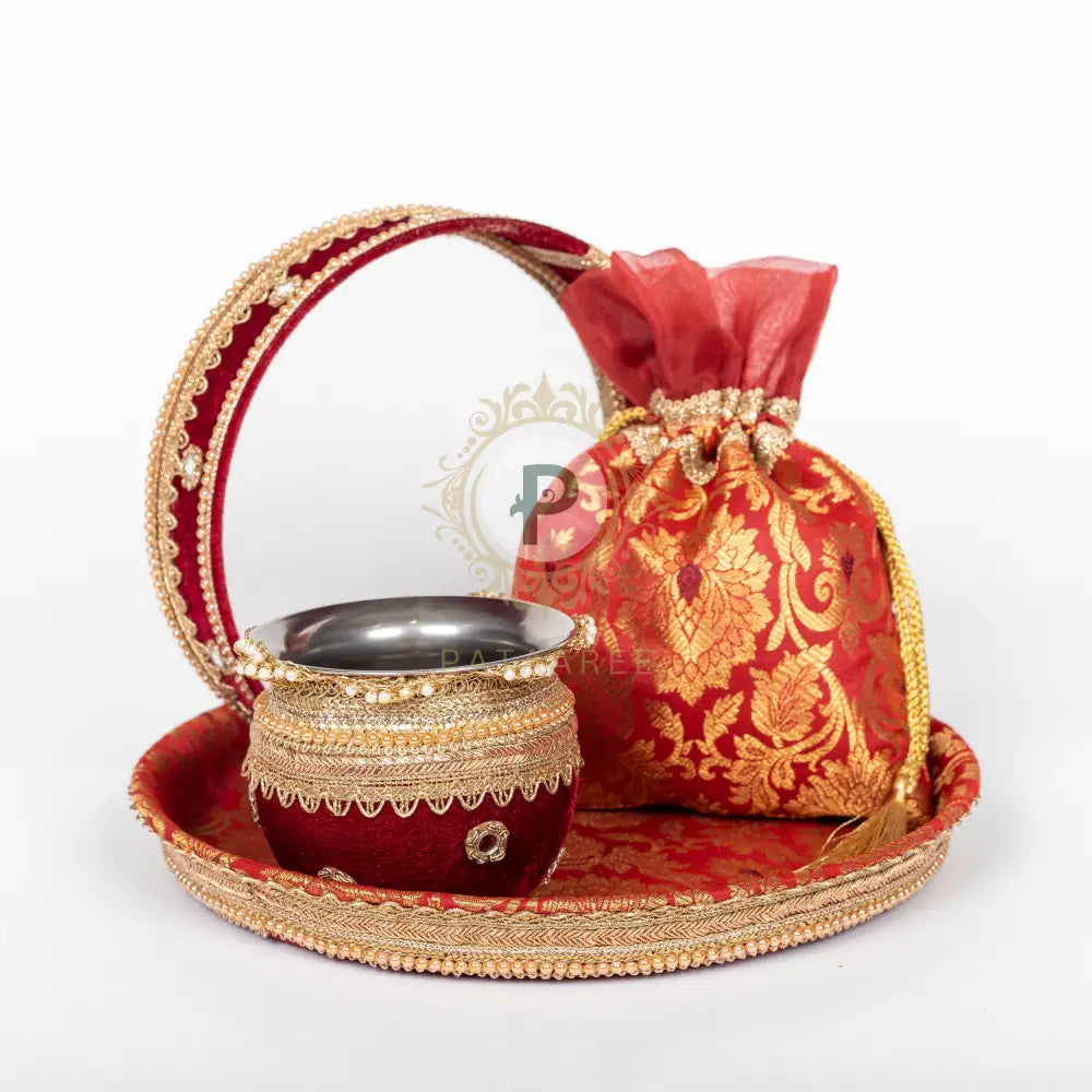 Brocade Karwa Chauth Set