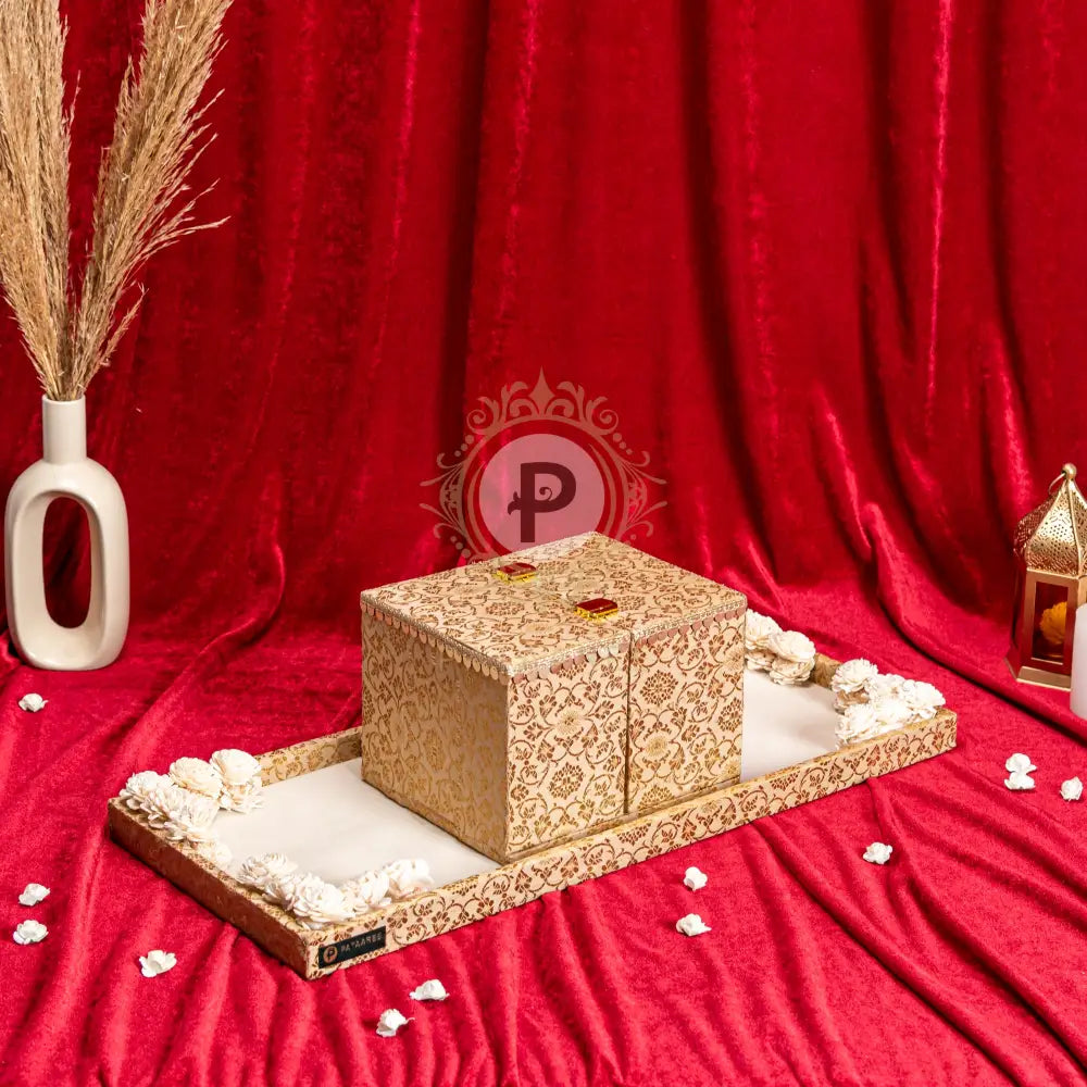 Brocade Ring Ceremony Platter
