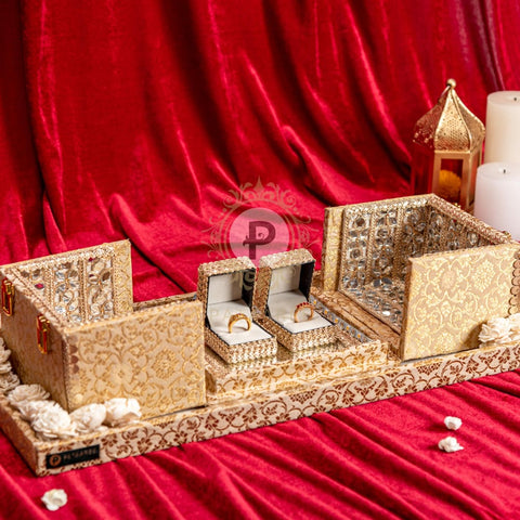Brocade Ring Ceremony Platter Pataaree Studios Pvt Ltd Brocade Ring Ceremony Platter Pataaree Studios Pvt Ltd