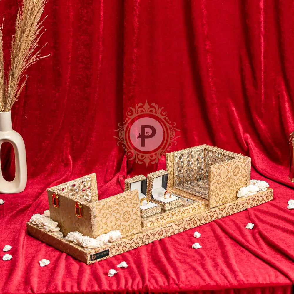 Brocade Ring Ceremony Platter