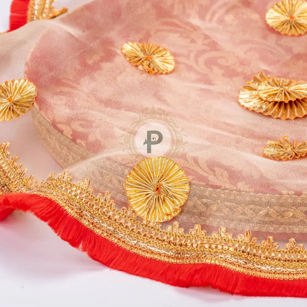 Brocade Thaal With Cover