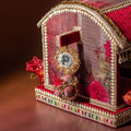 Surkh Palki Sahe Chithi Set with Screen Printed Scroll Sahe Chithi