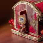 Surkh Palki Sahe Chithi Set with Screen Printed Scroll Sahe Chithi
