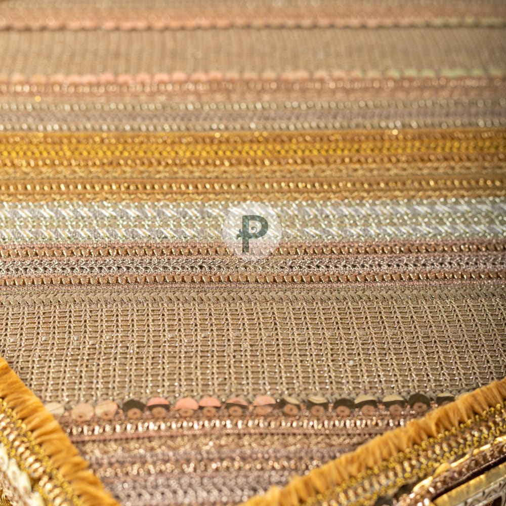 Gold Brocade Satrangi Trousseau Trunk