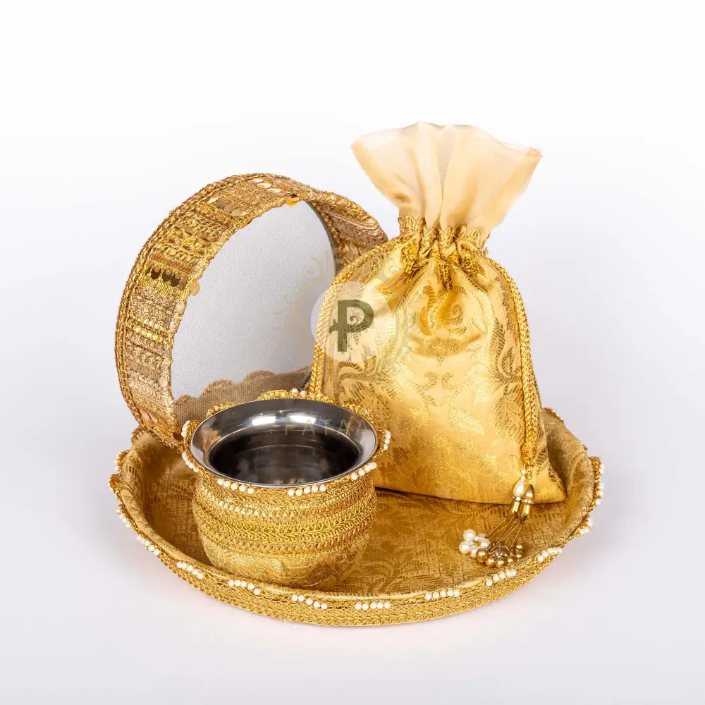 Gold Karwa Chauth Set Karwachauth Set