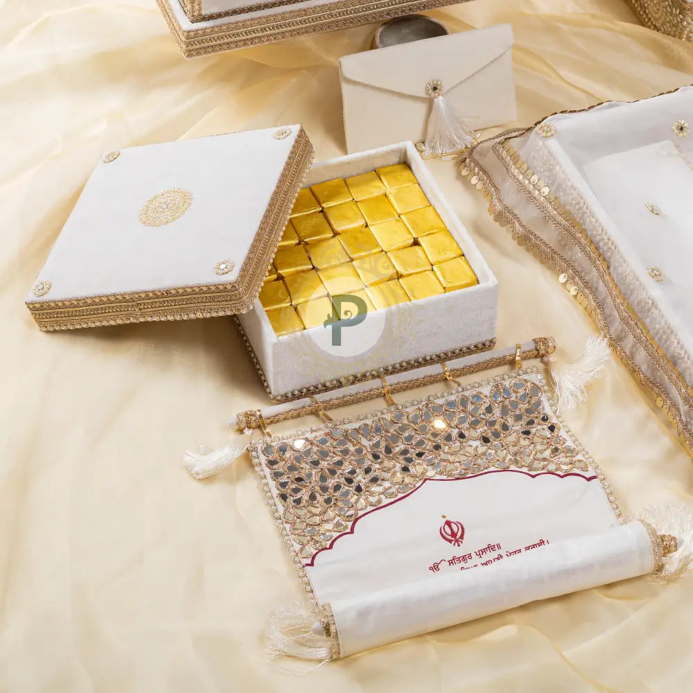 Grand Ivory Zehra Palki Sahe Chithi Set Sahe Chithi