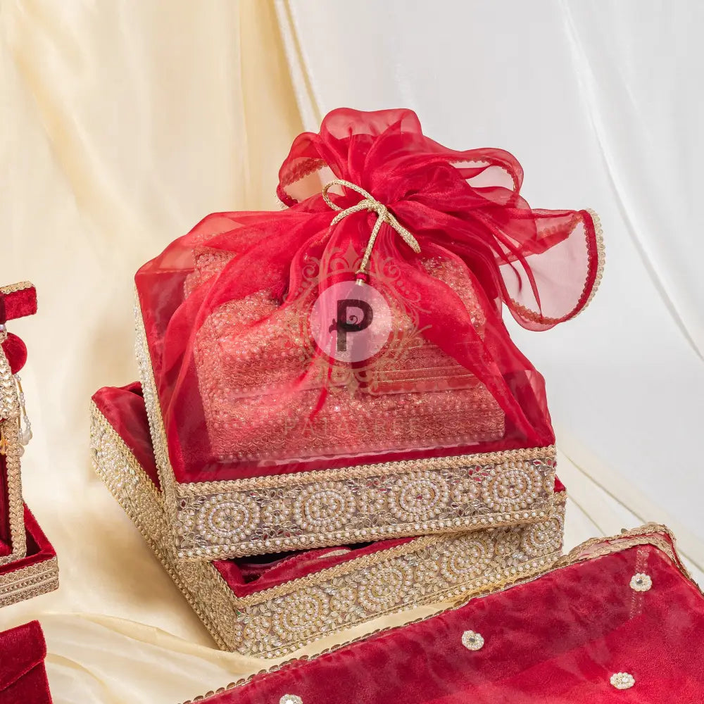 Grand Maroon Zehra Palki Sahe Chithi Set Sahe Chithi
