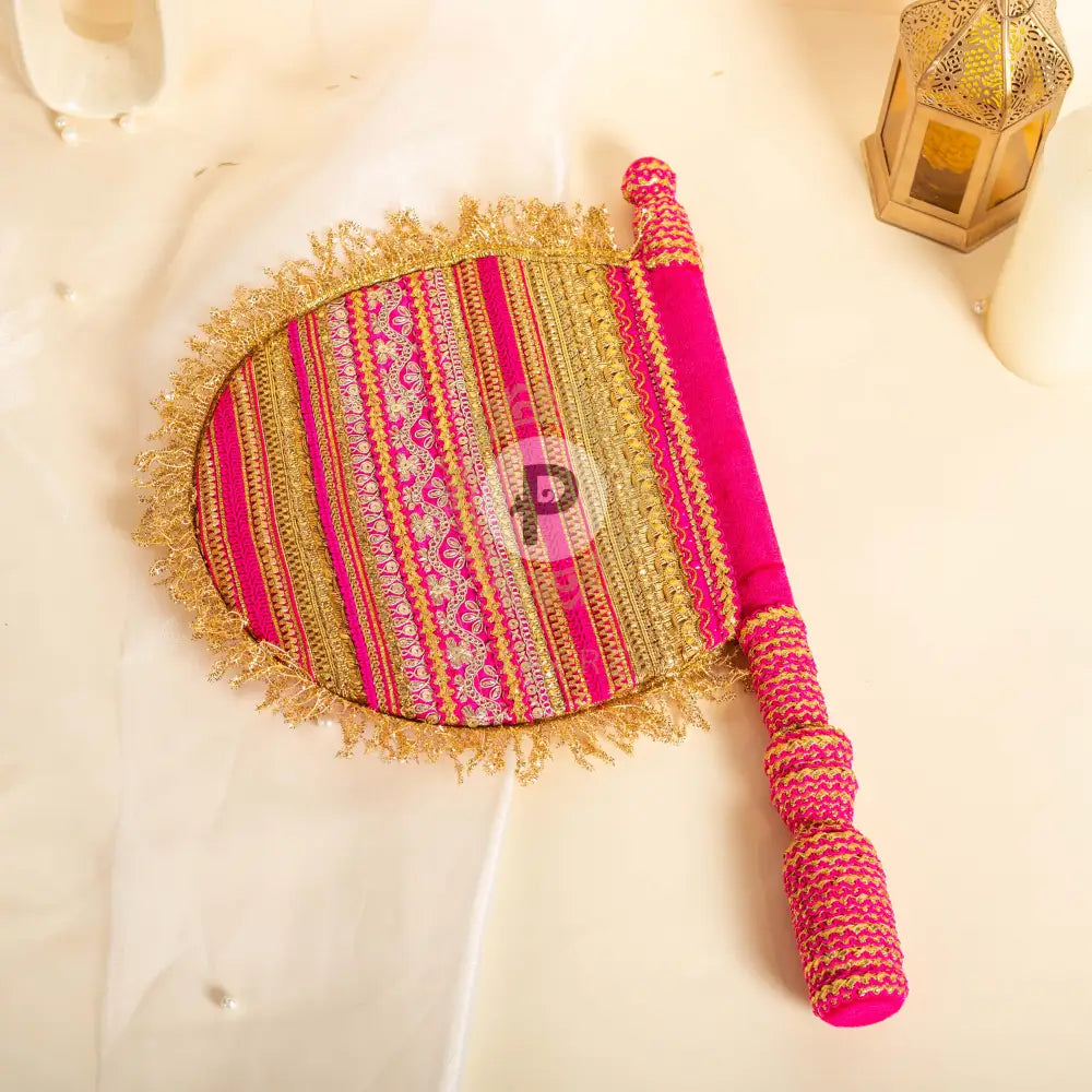 Satrangi Pakhi Hot Pink And Gold
