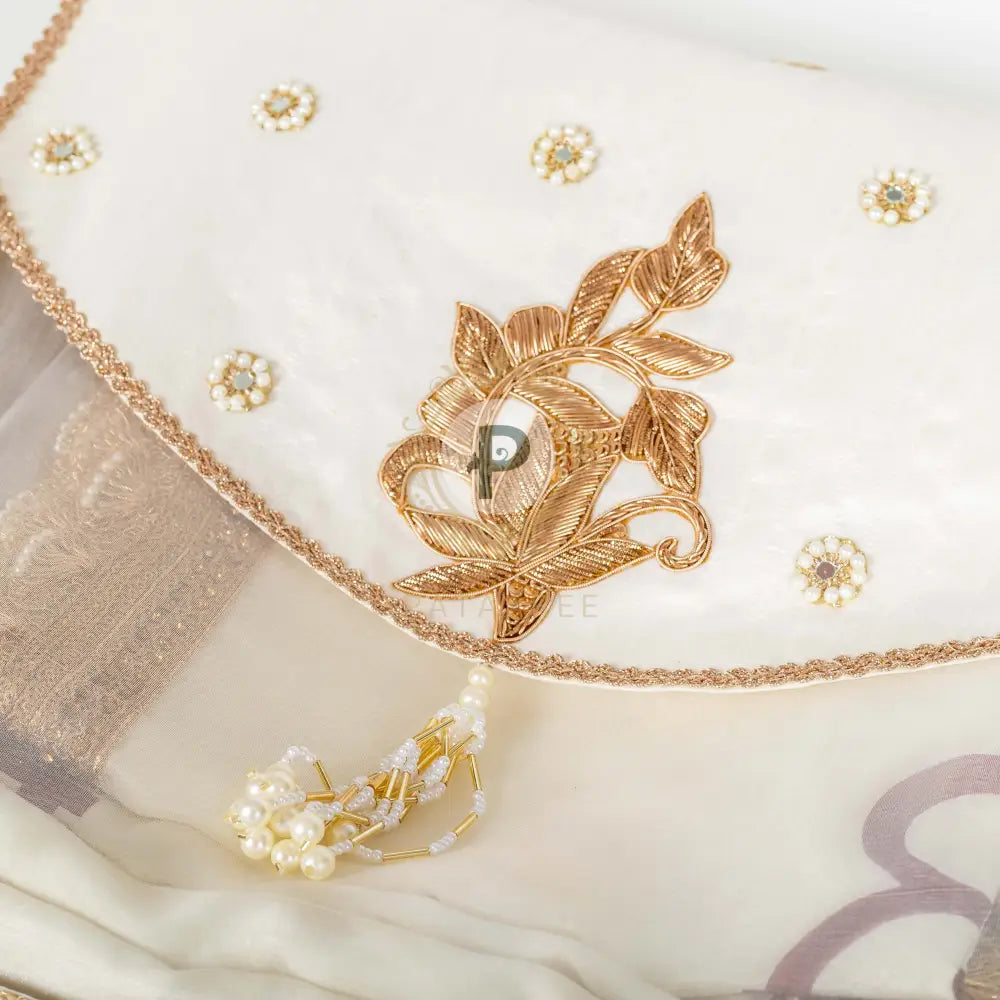 Ivory Silk Rumala Sahib Set with Screen Printed Ek Onkar Rumala Sahib Set