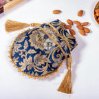 Km Brocade Round Tissue Basket Set