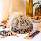 Km Brocade Round Tissue Basket Set