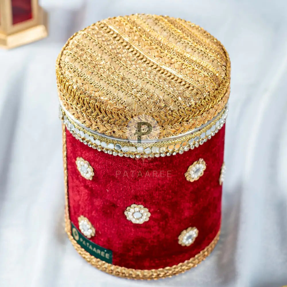 Km Velvet Ladoo Box (Long Shape)
