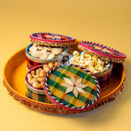Lohri Assorted Bamboo Set of 3 Favour Box With Thaal