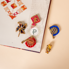 Lohri Assorted Phulkari Brooches (Set of 5) Gifting Box Set