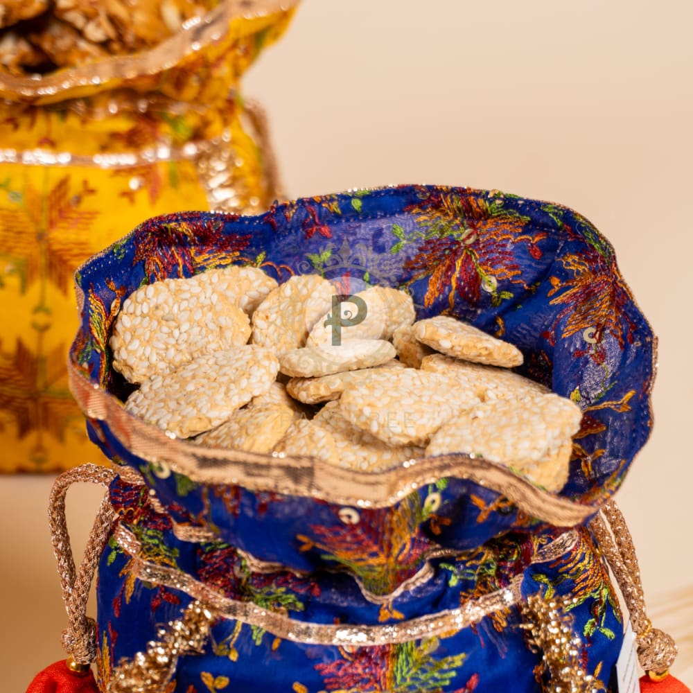 Lohri Assorted Phulkari Potlis (Set of 4) Gifting Box Set