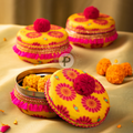 Marigold Small Ladoo Boxes Set of 3 Ladoo Box