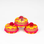 Marigold Small Ladoo Boxes Set of 3 Ladoo Box