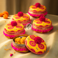 Marigold Small Ladoo Boxes Set of 5 Ladoo Box