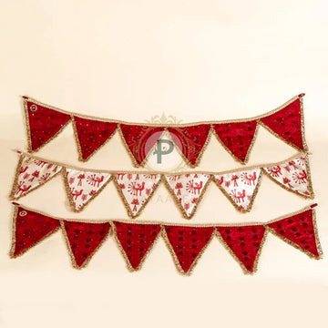 Maroon Phulkari Buntings Set Bunting Set
