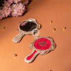 Surkh Hand Mirror Small Maroon Mirror