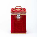 Maroon Velvet Bhaji Box
