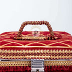 Maroon Velvet Bhaji Box