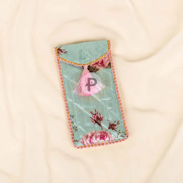 Floral Sunglass Pouch Mint Green Sunglass Cover