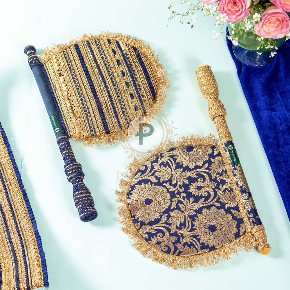 Navy Blue Brocade Jaago Set