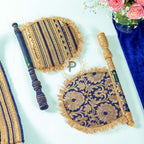 Navy Blue Brocade Jaago Set