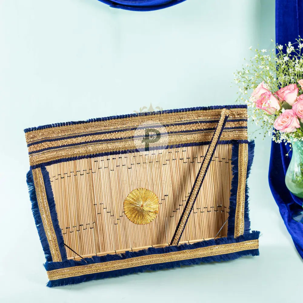 Navy Blue Brocade Jaago Set