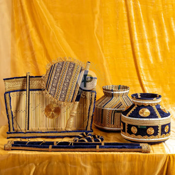 Jaago Set Navy Blue And Gold